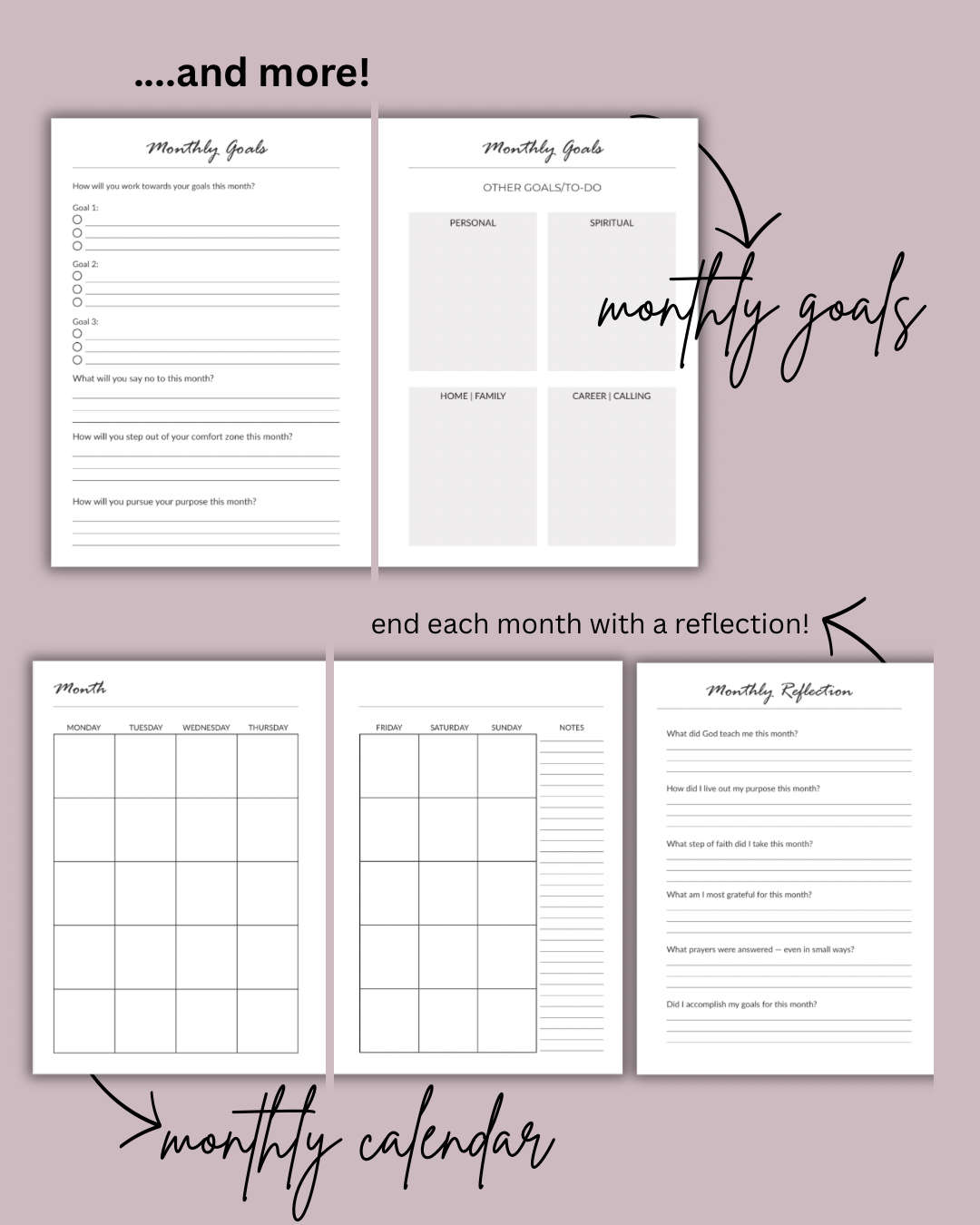 Christian Goal Setting & Devotional Planner | 12 Month Undated Planner | Living a Purposeful Life®