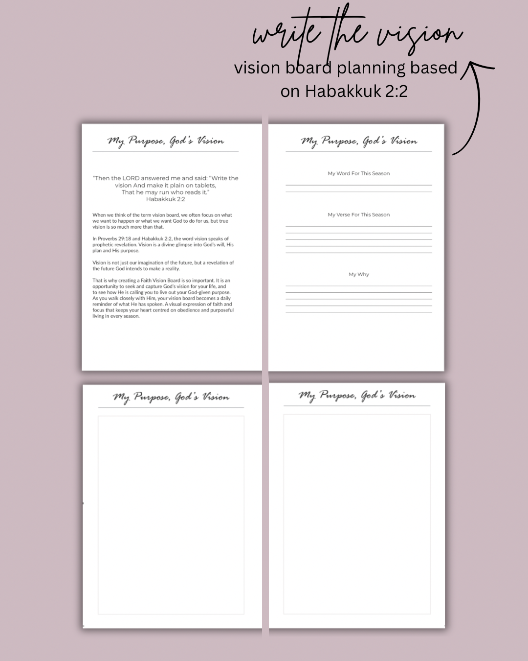 Christian Goal Setting & Devotional Planner | 12 Month Undated Planner | Living a Purposeful Life®