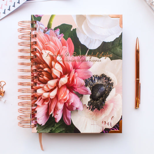 Christian Goal Setting & Devotional Planner | 12 Month Undated Planner | Living a Purposeful Life®