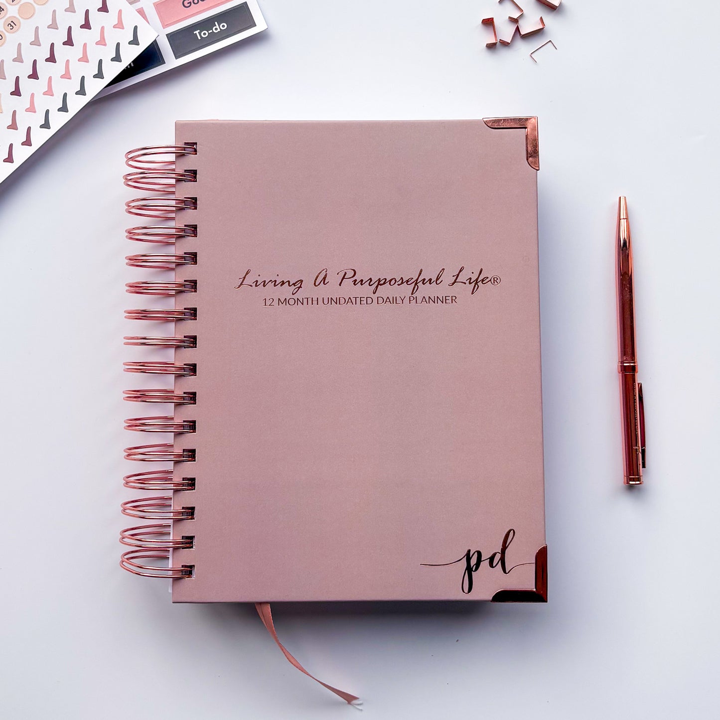 Christian Goal Setting & Devotional Planner | 12 Month Undated Planner | Living a Purposeful Life®